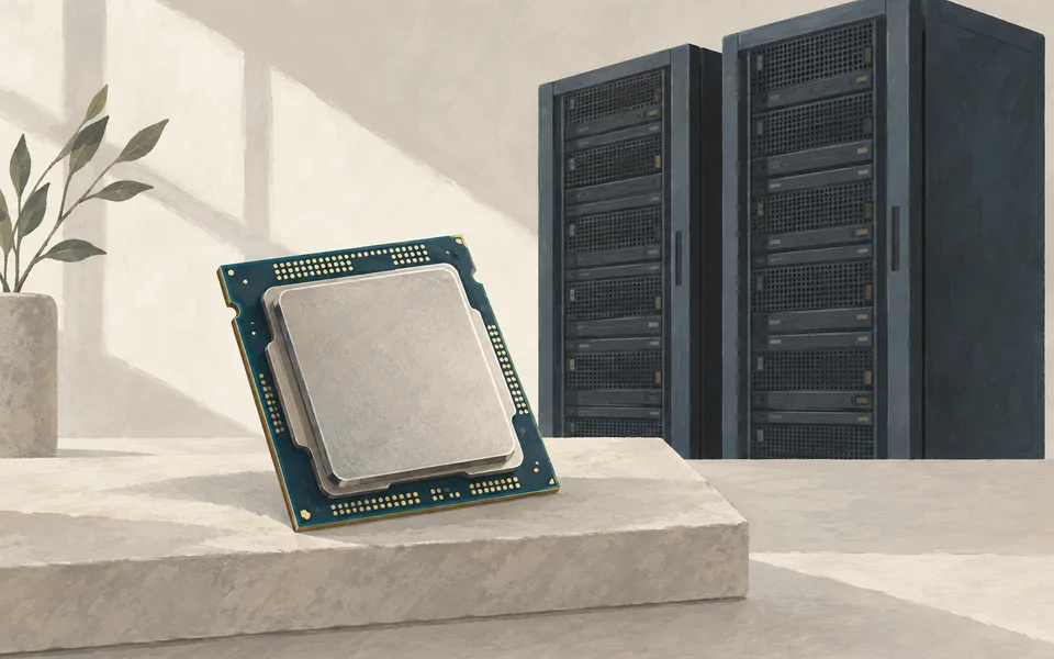 Computer processor and server equipment. Editorial illustration; not a photograph of the event.
